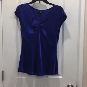 Alfani 100% Silk Royal Blue Blouse, Size 8P